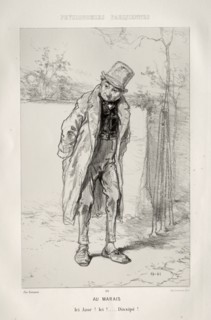 In the Quarter of the Marais. Creator: Paul Gavarni (French, 1804-1866).