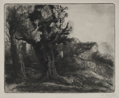 In the Ruins. Creator: Alphonse Legros (French, 1837-1911).