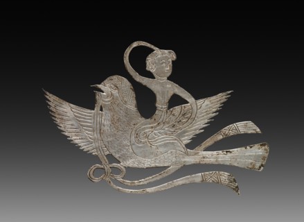 Inlay for a Mirror or Box: Lady on a Bird, c. 900-1000. Creator: Unknown.