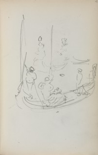 Italian Sketchbook: Gondola (page 40), 1898-1899. Creator: Maurice Prendergast (American, 1858-1924).