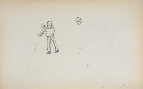 Italian Sketchbook: Gondolier (page 13), 1898-1899. Creator: Maurice Prendergast (American, 1858-1924).