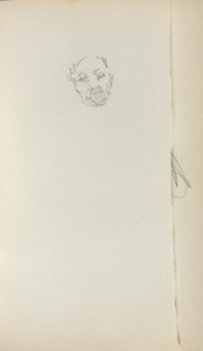 Italian Sketchbook: Head of a Man (page 221), 1898-1899. Creator: Maurice Prendergast (American, 1858-1924).