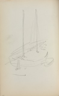 Italian Sketchbook: Sailboat (page 60), 1898-1899. Creator: Maurice Prendergast (American, 1858-1924).