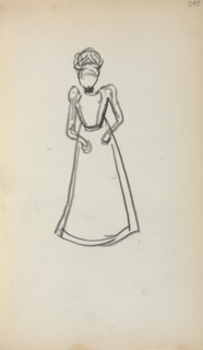 Italian Sketchbook: Standing Woman (page 240), 1898-1899. Creator: Maurice Prendergast (American, 1858-1924).