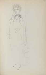 Italian Sketchbook: Standing Woman (page 72), 1898-1899. Creator: Maurice Prendergast (American, 1858-1924).