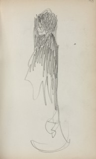 Italian Sketchbook: Standing Woman in profile (page 48), 1898-1899. Creator: Maurice Prendergast (American, 1858-1924).