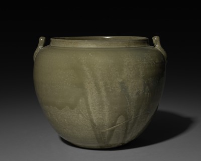 Jar with Handles: Yue ware, c. 800s. Creator: Unknown.