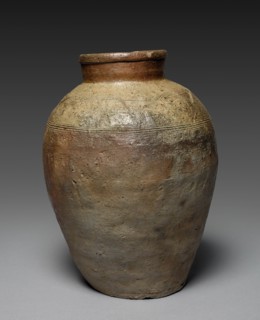 Jar with Incised Combed Shoulder Designs: Bizen Ware, Muromachi Period (1392-1573). Creator: Unknown.