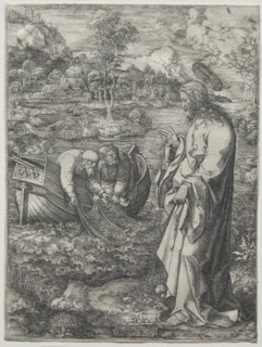 Jesus Calling to St. Peter and St. Andrew, 1523. Creator: Dirk Vellert (Netherlandish, 1480/85-1547).