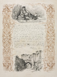 Jewess of Algiers and a Street in Algiers, 1838. Creator: Eugène Delacroix (French, 1798-1863).