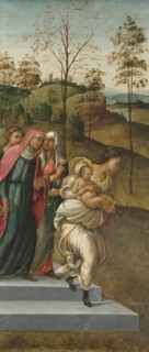 John the Baptist being carried to Zacharias, c. 1510. Creator: Francesco Granacci (Italian, 1469-1543), attributed to.