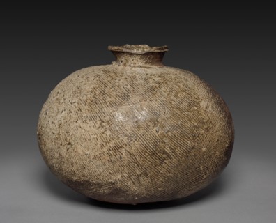 Jug with Oblong Body: Sueki Ware, 8th century. Creator: Unknown.