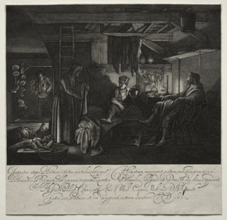Jupiter and Mercury at the House of Philemon and Baucis. Creator: Hendrik Goudt (Dutch, 1585-1630).