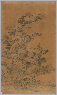 Ko Ssu Panel: Rocks and Chrysanthemums, 1700s - 1800s. Creator: Unknown.