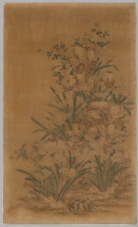 Ko Ssu Panel: Rocks and Narcissus, 1700s - 1800s. Creator: Unknown.