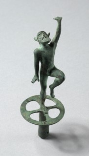 Kottabos Element of a Dancing Satyr, 470-450 BC. Creator: Unknown.