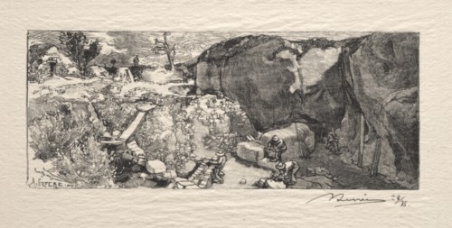 La Carrière de grès, 1890. Creator: Auguste Louis Lepère (French, 1849-1918).