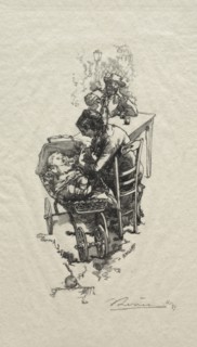 La femme au berceau. Creator: Auguste Louis Lepère (French, 1849-1918).