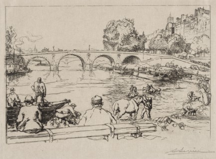LAbreuvoir at Pont Marie, 1912. Creator: Auguste Louis Lepère (French, 1849-1918).