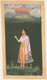 Lady Holding a Flower, c. 1670s-80s. Creator: Unknown.