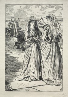 Lady Nelly - the Flirt, 1865. Creator: Charles Samuel Keene (British, 1823-1891).