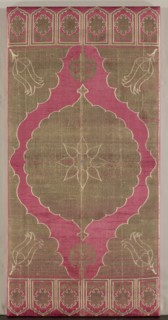 Lampas silk cushion cover, early 1600s. Creator: Unknown.