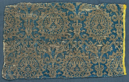 Lampas with hares in ogival pattern, 1300s. Creator: Unknown.