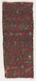 Lampas with undulating vines and lions, late 1400s - early 1500s. Creator: Unknown.