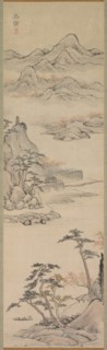 Landscape with Boaters, late 18th-early 19th century. Creator: Kenkado Kimura (Japanese, 1736-1802).