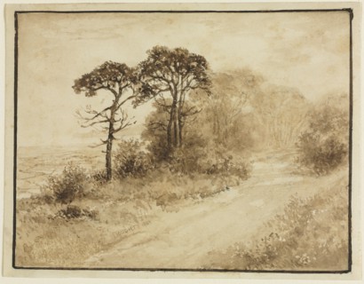 Landscape with Winding Road, 1833. Creator: Thomas Doughty (American, 1793-1856).