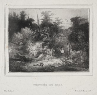 Landscapes: The Entrance of a Forest, 1829. Creator: Paul Hüet (French, 1803-1869).