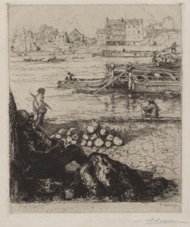 Le Débardeur: Quai de la Gare, 1894. Creator: Auguste Louis Lepère (French, 1849-1918).
