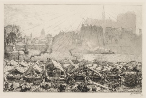 Le Grande Marché aux Pommes, 1917. Creator: Auguste Louis Lepère (French, 1849-1918).
