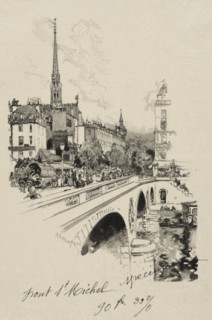 Le Pont St. Michel. Creator: Auguste Louis Lepère (French, 1849-1918).