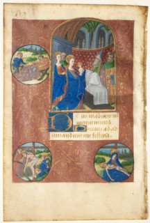 Presentation in the Temple with Roundels of the Casting of Lots