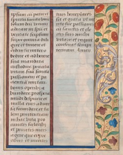 Leaf from a Book of Hours: Text with Illustrated Border (verso), c. 1510. Creator: Unknown.