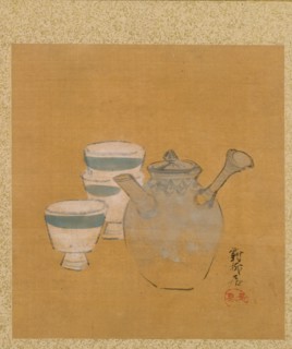 Leaf from Album of Seasonal Themes: Peasant with Basket, 1847. Creator: Shibata Zeshin (Japanese, 1807-1891).