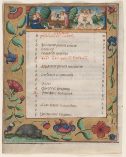 Leaf from a Psalter and Prayerbook: Calendar Page with Labors (verso), c. 1524. Creator: Unknown.