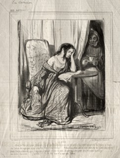 Les Actrices: Le Rôle, 1843. Creator: Paul Gavarni (French, 1804-1866).