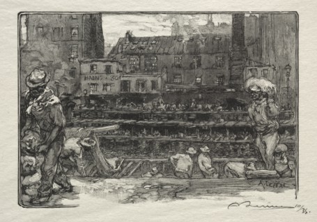 Les Déchargeurs de Plâtre. Creator: Auguste Louis Lepère (French, 1849-1918).