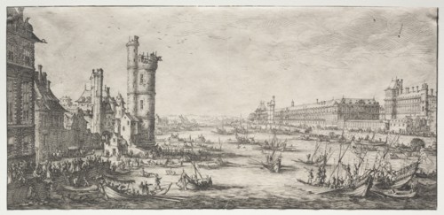 Les deux grandes vues de Paris: Vue du Louvre, 1628-1630. Creator: Jacques Callot (French, 1592-1635).