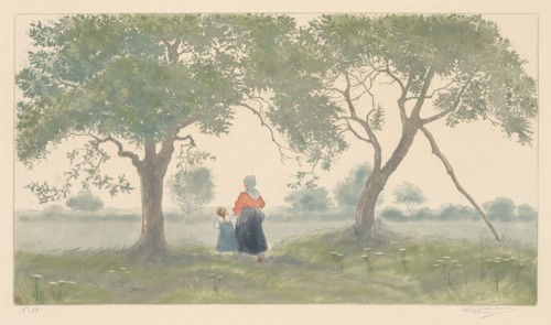 Les Pommiers, 1902. Creator: Eugène Delâtre (French, 1864-1938).