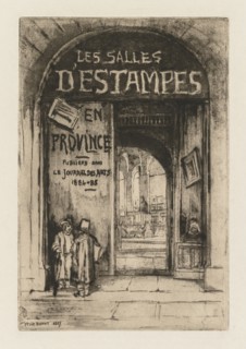 Les Salles dEstampes en Province, 1877. Creator: Félix Hilaire Buhot (French, 1847-1898).