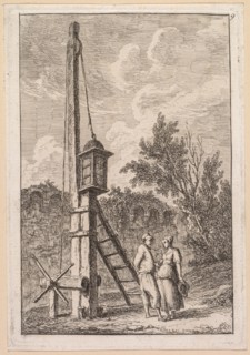 Les Soirées de Rome: Le Poteau, 1763-1764. Creator: Hubert Robert (French, 1733-1808).