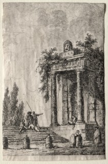 Les Soirées de Rome: The Stairs, 1763. Creator: Hubert Robert (French, 1733-1808).