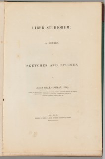 Liber Studiorum: Title Page, 1838. Creator: John Sell Cotman (British, 1782-1842).