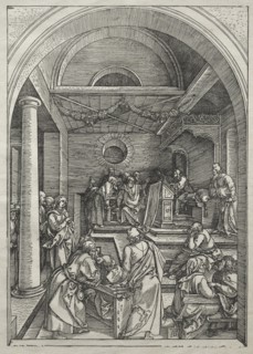 Life of the Virgin: Christ Among the Doctors, 1504-1505. Creator: Albrecht Dürer (German, 1471-1528).