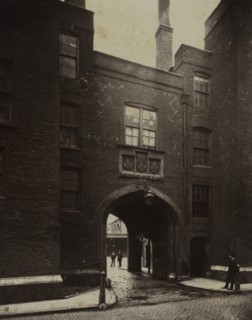 Lincoln's Inn, Gate House, 1876. Creator: Alfred H. Bool (British); album issued by The Society for Photographing the Relics of Old London; John Bool (British), and.