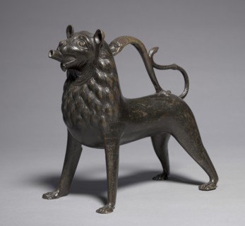 Lion Aquamanile, 1200-1250. Creator: Unknown.