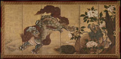 Lions, 1668. Creator: Sekkei Yamaguchi (Japanese, 1644-1732).